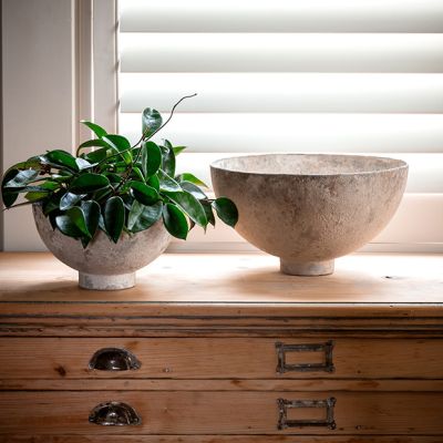Weathered Decorative Metal Bowl Set of 2