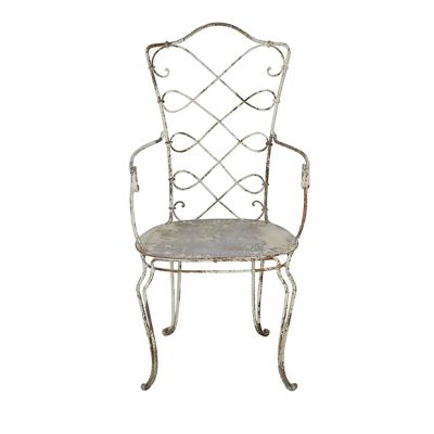 Weathered Metal Accent Chair