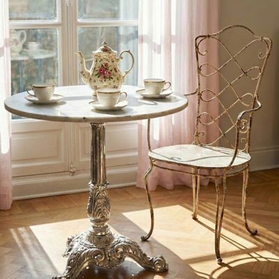 Weathered Metal Accent Chair