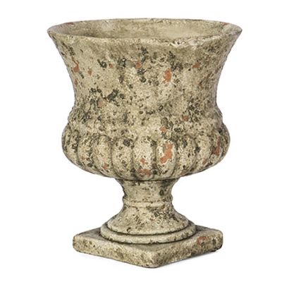 Weathered Round Cement Urn