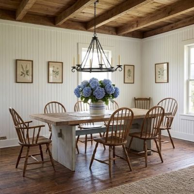 Weathered Trestle Dining Table