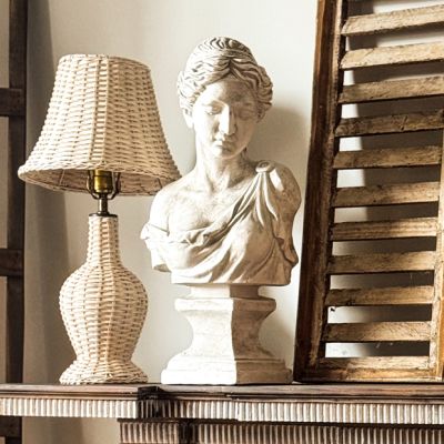 Weathered Woman Bust Statue