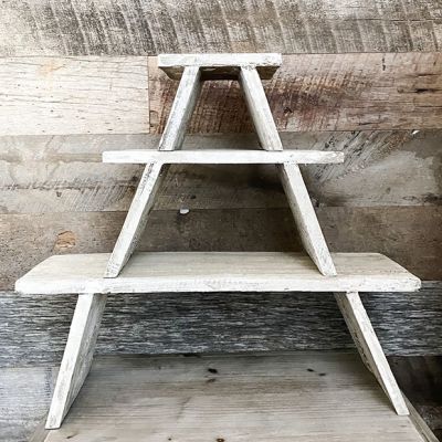 Weathered Wood Riser Set of 3