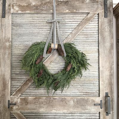 Weeping Cedar and Cone Wreath