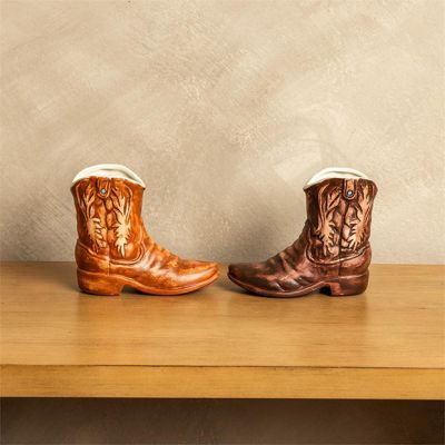 Western Cowboy Boot Vase Set of 2