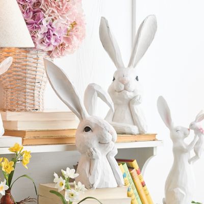 Whimsical Bunny Bust Set of 2