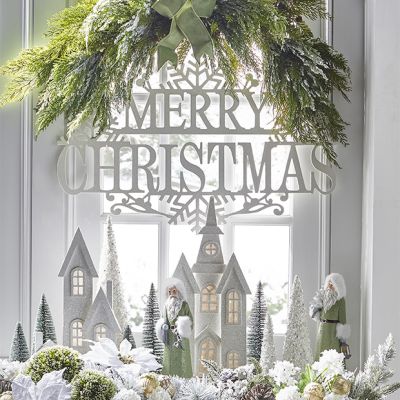 White Merry Christmas Sign