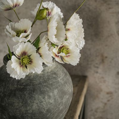 White Poppy Floral Spray