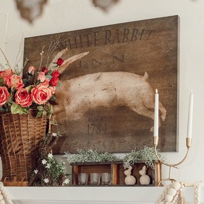 White Rabbit Inn Canvas Wall Art