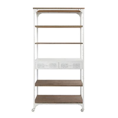 White Rolling Shelving Unit