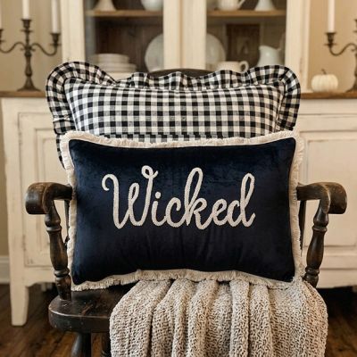 Wicked Manor Embroidered Accent Pillow