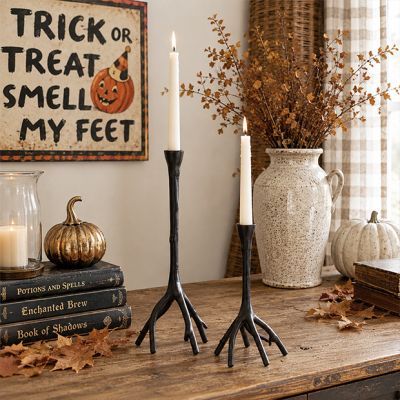 Wicked Woodland Branch Iron Candle Stand