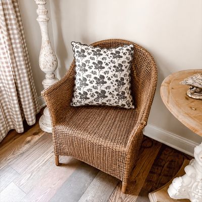 Wicker Weave Arm Chair With Removable Cushion