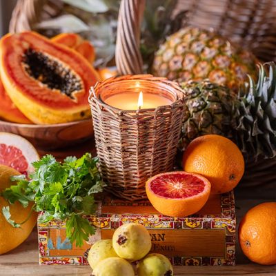 Willow Wrapped Glass Jar Candle Collection Havana