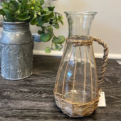 Willow Wrapped Water Pitcher