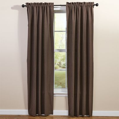 Windowpane Plaid Lined Curtain Panel Set of 2