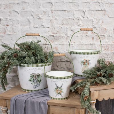 Winter Days Bucket Set of 3