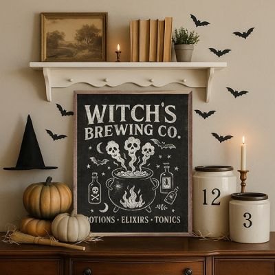 Witch's Brewing Co Framed Wall Sign