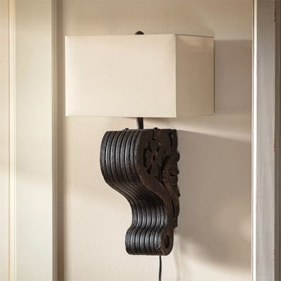 Wood Corbel Wall Sconce