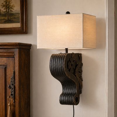 Wood Corbel Wall Sconce