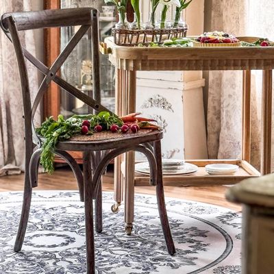 Wood Cross Back Dining Chair