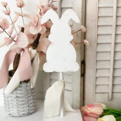 Wooden Bunny on Dowel