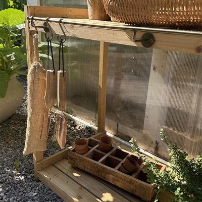 Wooden Handle Garden Tool Set With Bag