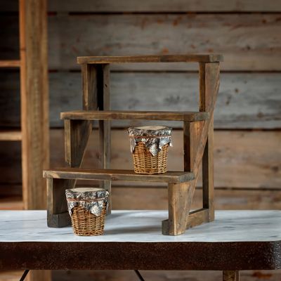 Wooden Step Market Stand