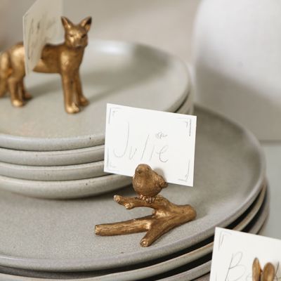 Woodland Critter Bird Place Card Holder 