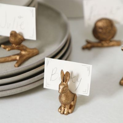 Woodland Critter Rabbit Place Card Holder Set of 6