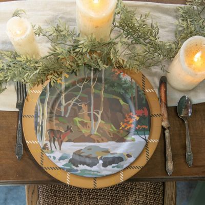 Woodland River Deer Plate Set of 4