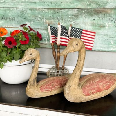 Woodland Wood Duck Sculptures Set of 2