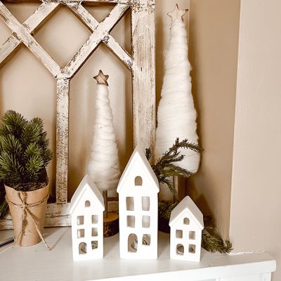 Wool Tree on Wood Base 18 Inch