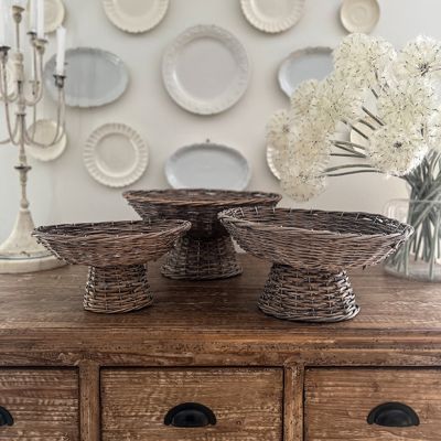 Woven Compote Baskets Set of 3