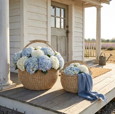 Woven Cottage Carry Basket Set of 2