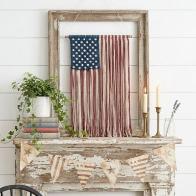 Woven Freedom Macrame Flag Wall Hanging