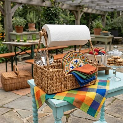 Woven Hyacinth Paper Towel Table Caddy