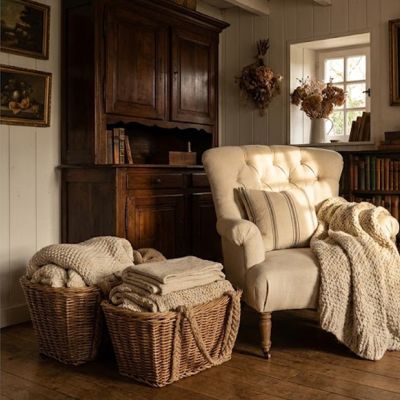 Woven Market Tote Baskets Set of 2