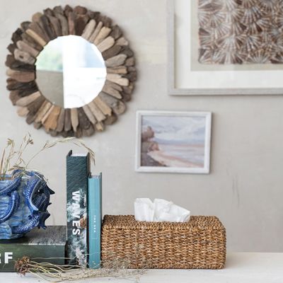 Woven Natural Seagrass Tissue Box Cover