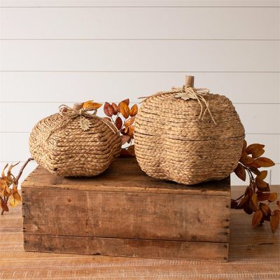 Woven Nesting Pumpkin Basket Set of 2