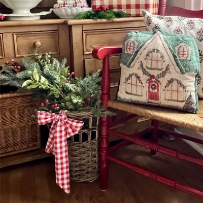 Woven Rattan Handled Storage Baskets Set of 2