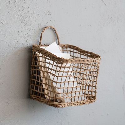 Woven Rattan Hanging Basket