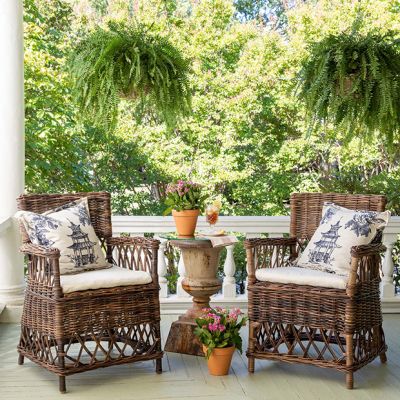 Woven Rattan Plantation Chair