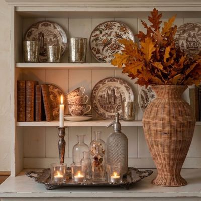 Woven Rattan Statement Vase