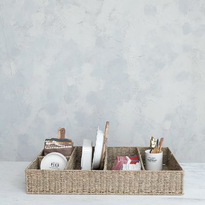 Woven Seagrass Divided Tray