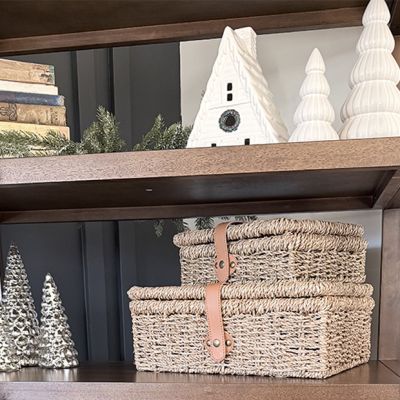 Woven Seagrass Storage Box Set of 2