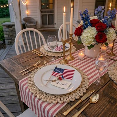 Woven Straw Placemat Set