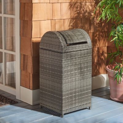 Woven Swing Top Trash Bin