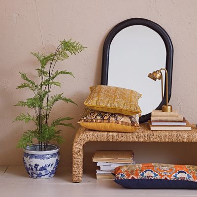 Woven Waterfall Edge Bench