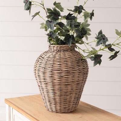 Woven Willow Urn Vase